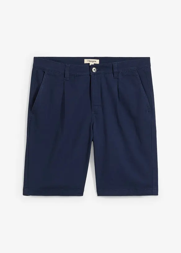 Strečové bermudy se sklady v pase, Regular Fit, bonprix