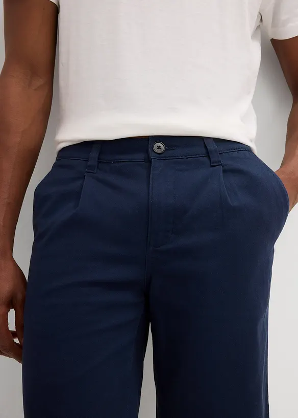 Strečové bermudy se sklady v pase, Regular Fit, bonprix