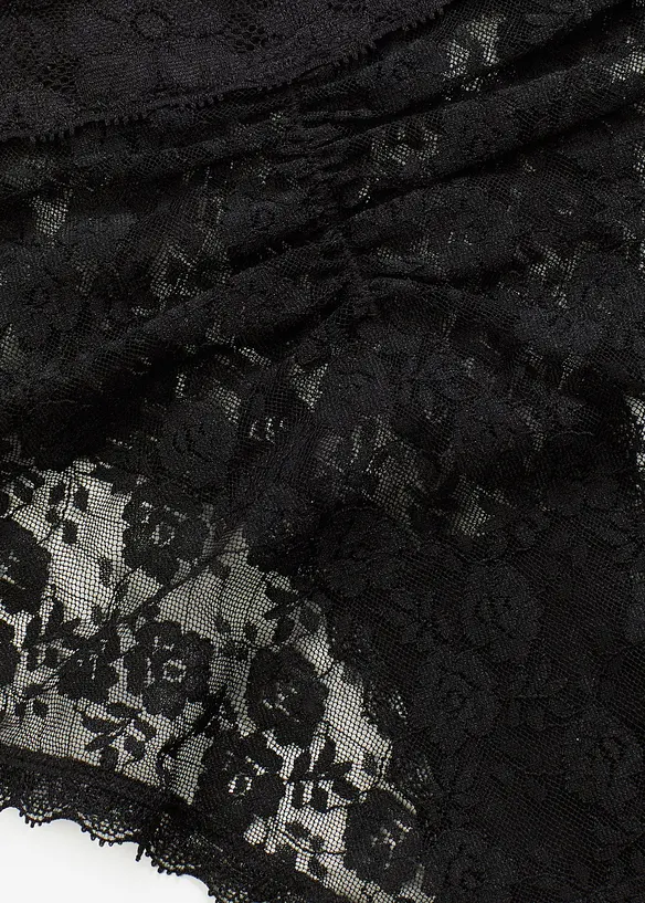 Bokové kalhotky z krajky, s nařasením (4 ks v balení), bonprix