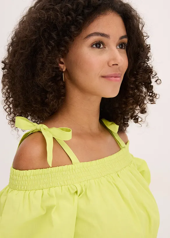 Šaty s odhalenými rameny, z čisté organické bavlny, bonprix