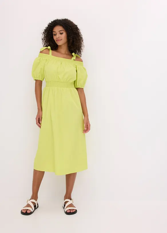 Šaty s odhalenými rameny, z čisté organické bavlny, bonprix