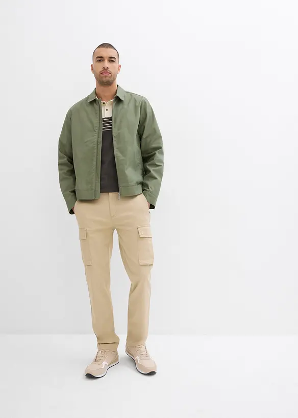 Strečové kalhoty s čistou bavlnou, Regular Fit, Straight, bonprix