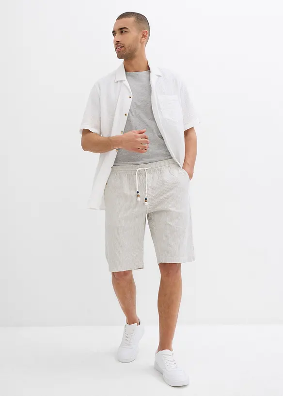 Bermudy Regular Fit se lnem, bonprix