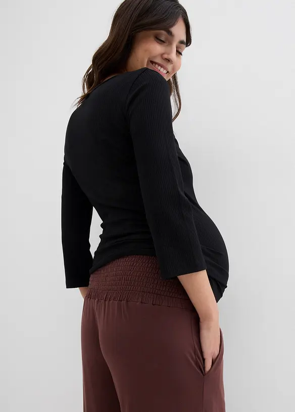 Těhotenské kalhoty Culotte z  měkké viskózy, Loose Fit, bonprix
