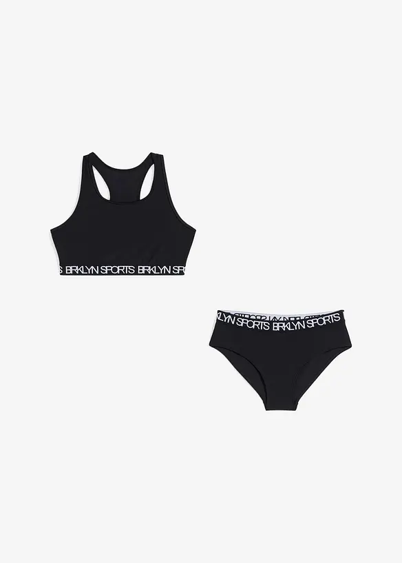 Sportovní bikiny s boxerským zadním dílem (2dílná souprava), bonprix