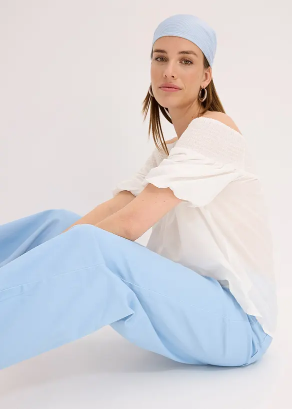 Kalhoty Culotte z elastické bavlněné směsi, bonprix