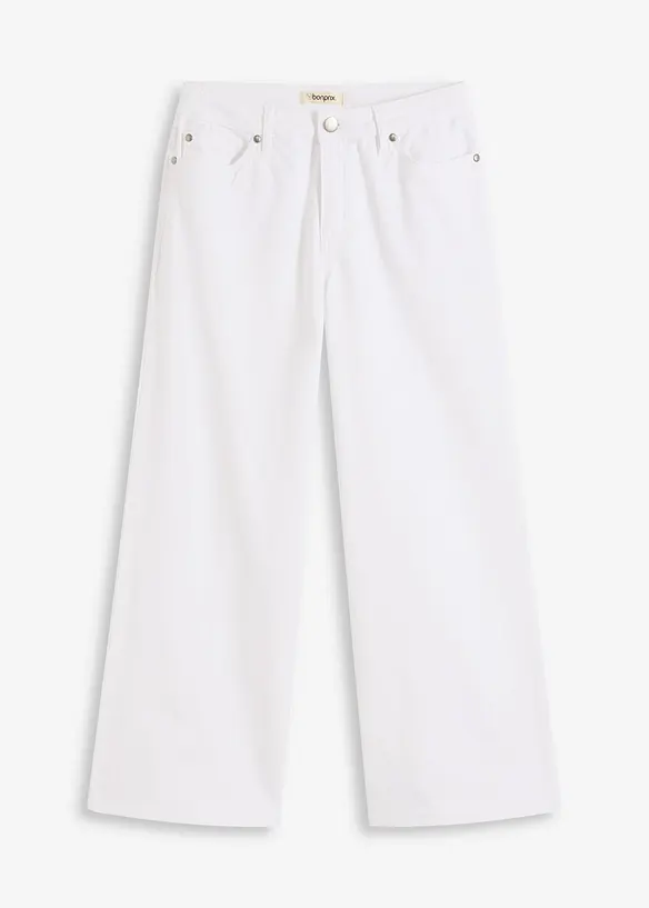 Kalhoty Culotte z elastické bavlněné směsi, bonprix