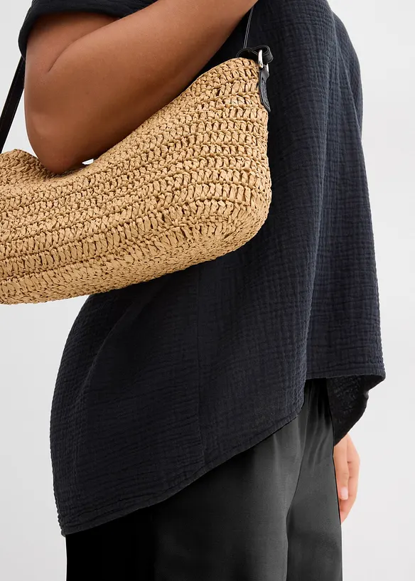 Úpletová tunika z jemného mušelínu, bonprix