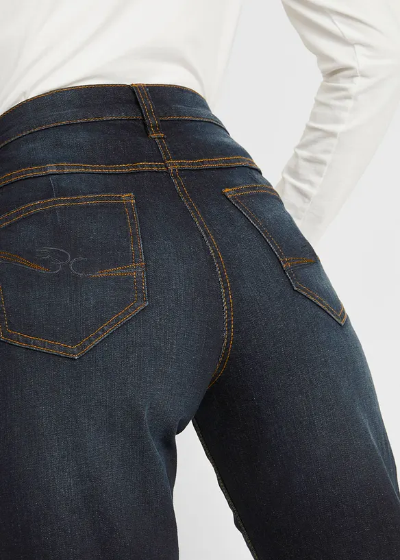 Džíny, Wide Leg, Mid Waist, pohodlný pas, bonprix