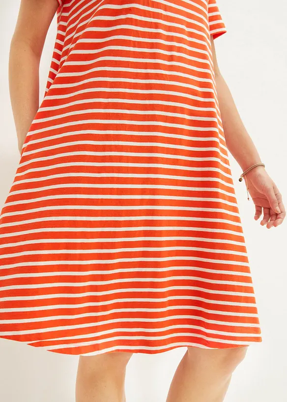 Úpletové šaty ze žíhané příze, bonprix