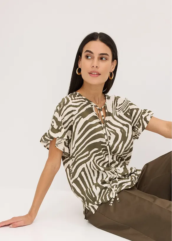 Volnější tunika z viskózy, bonprix