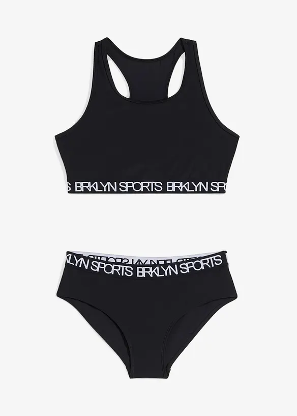 Sportovní bikiny s boxerským zadním dílem (2dílná souprava), bonprix