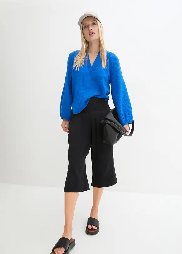 Capri kalhoty z měkkého mušelínu, bonprix