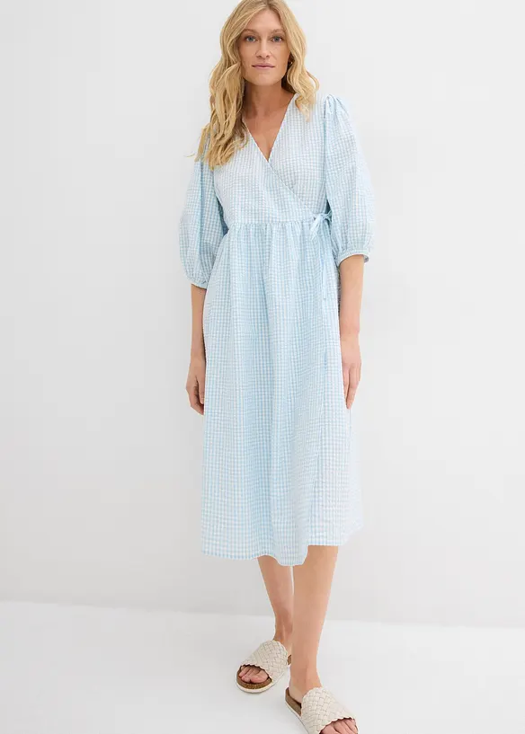 Zavinovací šaty ze strukturovaného materiálu, bonprix