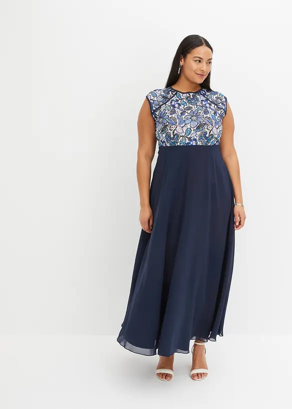 Dlouhé šaty s krajkou, bonprix