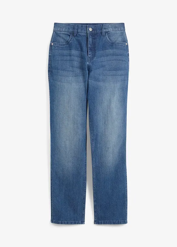 Strečové džíny s nastavitelným pasem, Loose Fit, Straight, bonprix