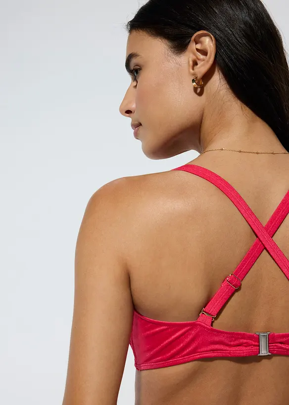 Balkonetové bikiny z lesklého materiálu (2dílná souprava), bonprix