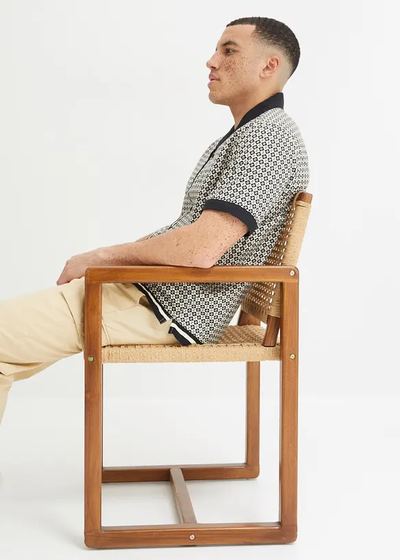 Košile s krátkým rukávem a se lnem, bonprix