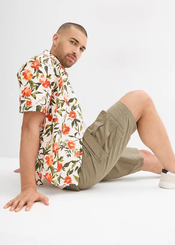Cargo bermudy z čisté bavlny, Relaxed Fit, bonprix