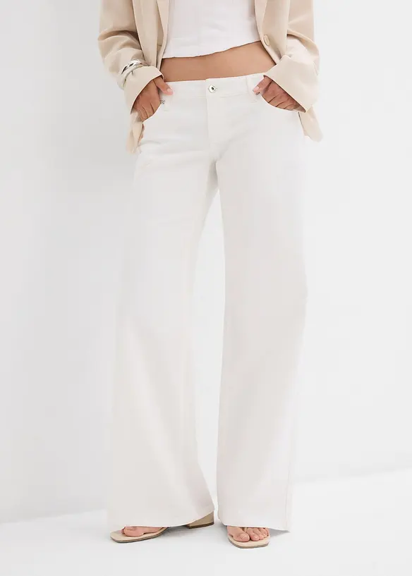 Džíny Wide Leg, Low Waist, bonprix