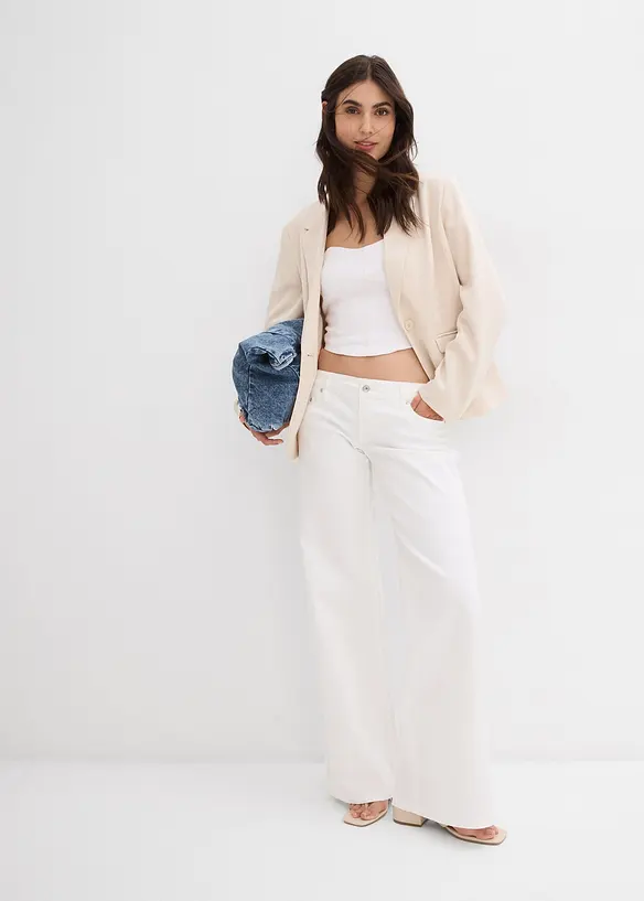 Džíny Wide Leg, Low Waist, bonprix