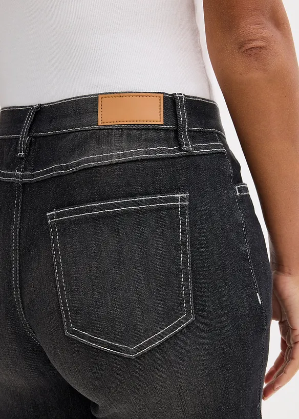 Strečové džínové šortky, Mid Waist, bonprix