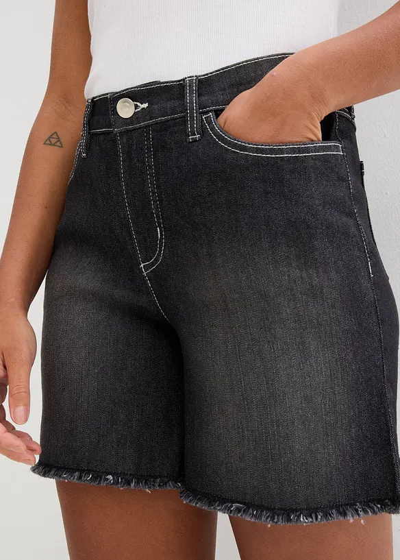 Strečové džínové šortky, Mid Waist, bonprix