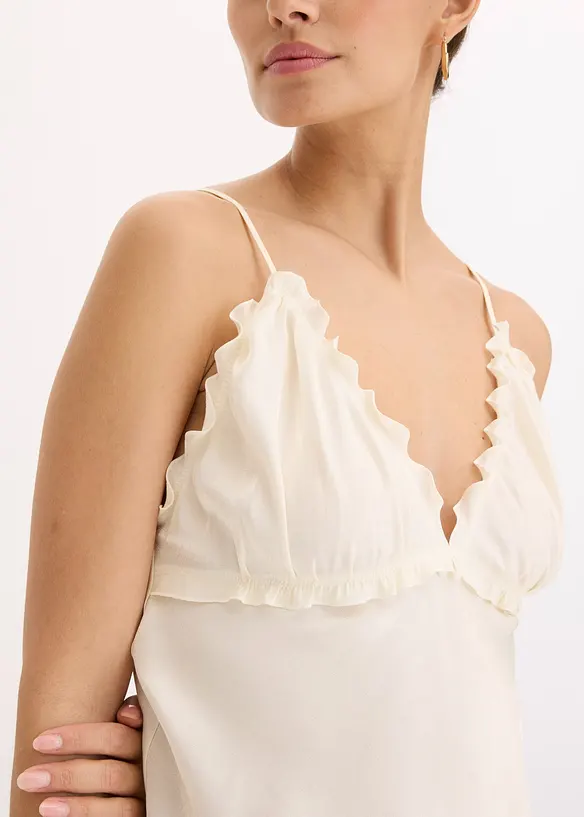 Dlouhé šaty ze splývavého saténu, bonprix