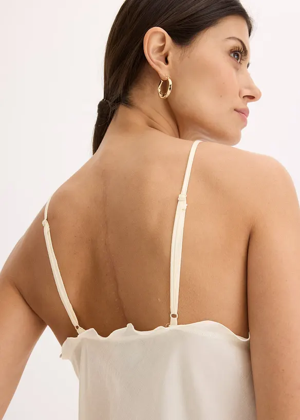 Dlouhé šaty ze splývavého saténu, bonprix