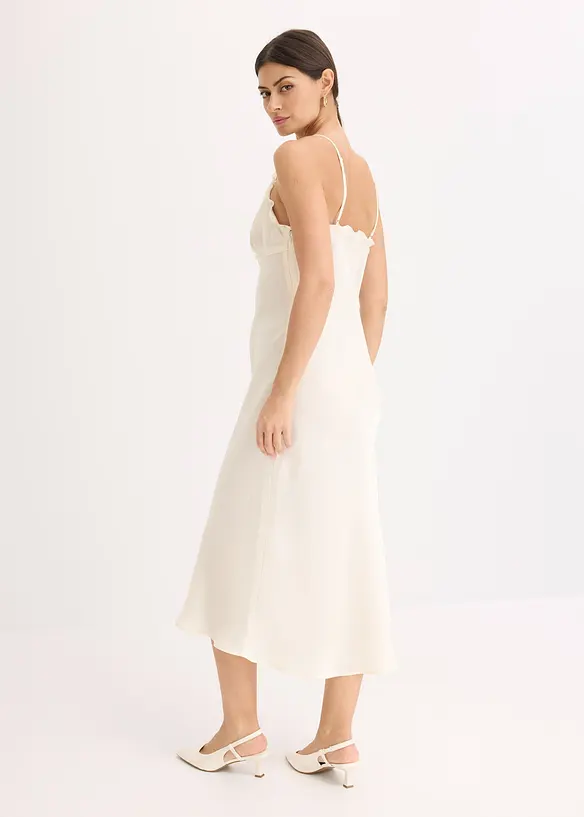 Dlouhé šaty ze splývavého saténu, bonprix