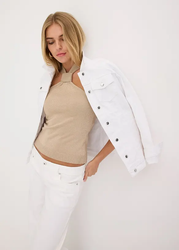 Top s ramínkem kolem krku, z měkké viskózy, bonprix