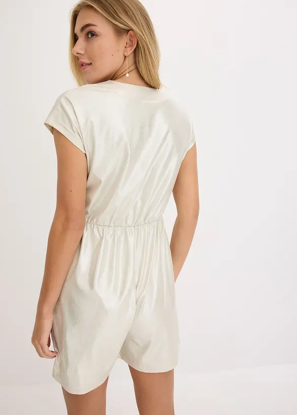 Žerzejový overal s hlubokým výstřihem, bonprix