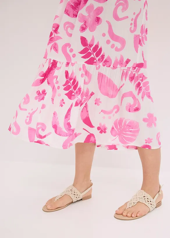 &Scaron;aty na jedno rameno, ze strukturovan&eacute; visk&oacute;zy s potiskem, bonprix