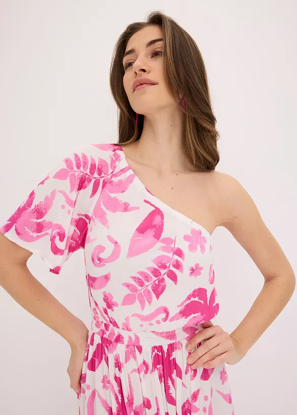 &Scaron;aty na jedno rameno, ze strukturovan&eacute; visk&oacute;zy s potiskem, bonprix