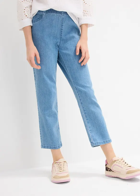 7/8 kalhoty bez zapínání, Mid Waist, bonprix