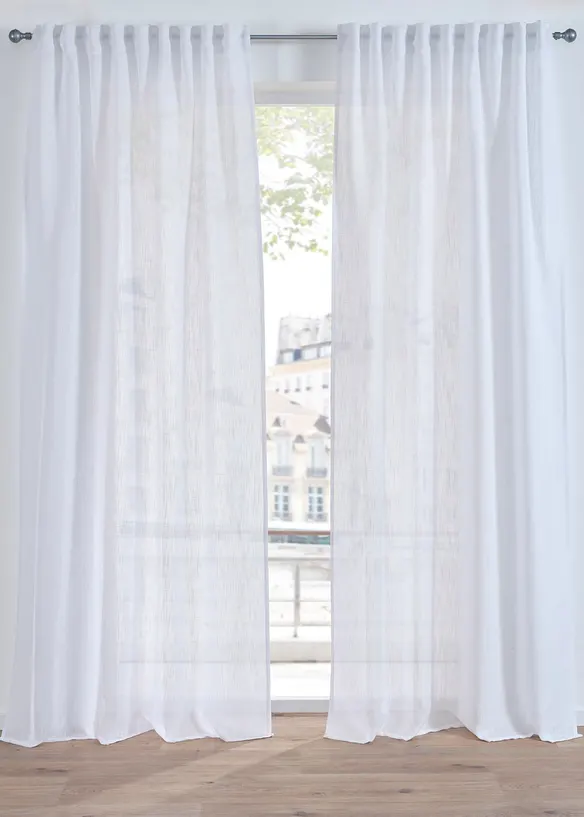 Závěs se vzhledem lnu, normální a extra široký (1 ks v balení), bonprix