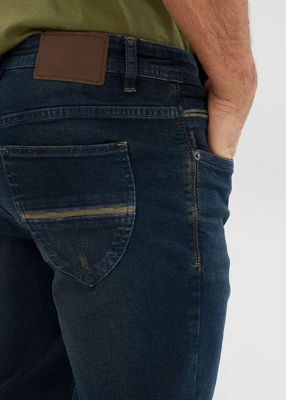Strečové džínové bermudy, Slim Fit, bonprix