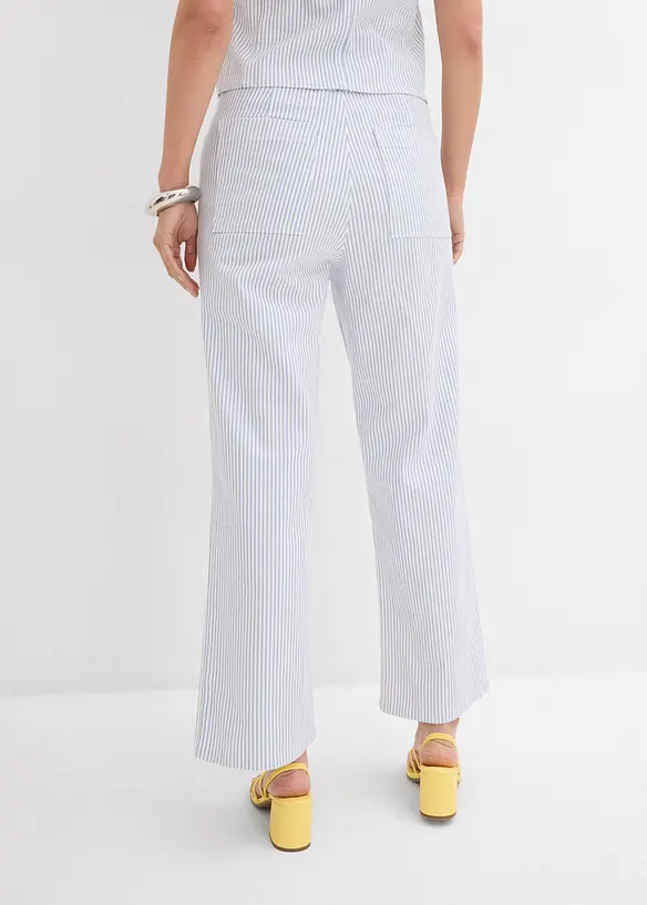 Džíny Wide Leg, High Waist, zkrácené, bonprix
