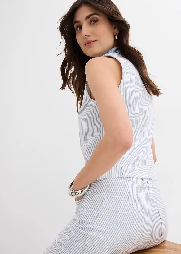 Džíny Wide Leg, High Waist, zkrácené, bonprix