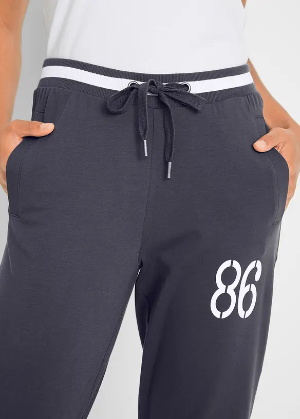 3/4 joggingové kalhoty z bavlněné směsi, bonprix