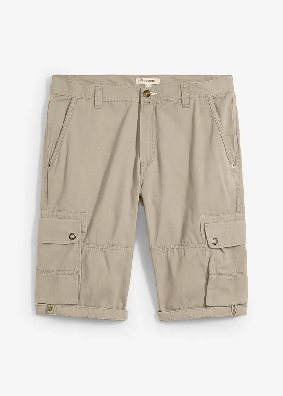 Cargo bermudy z čisté bavlny, Regular Fit, bonprix