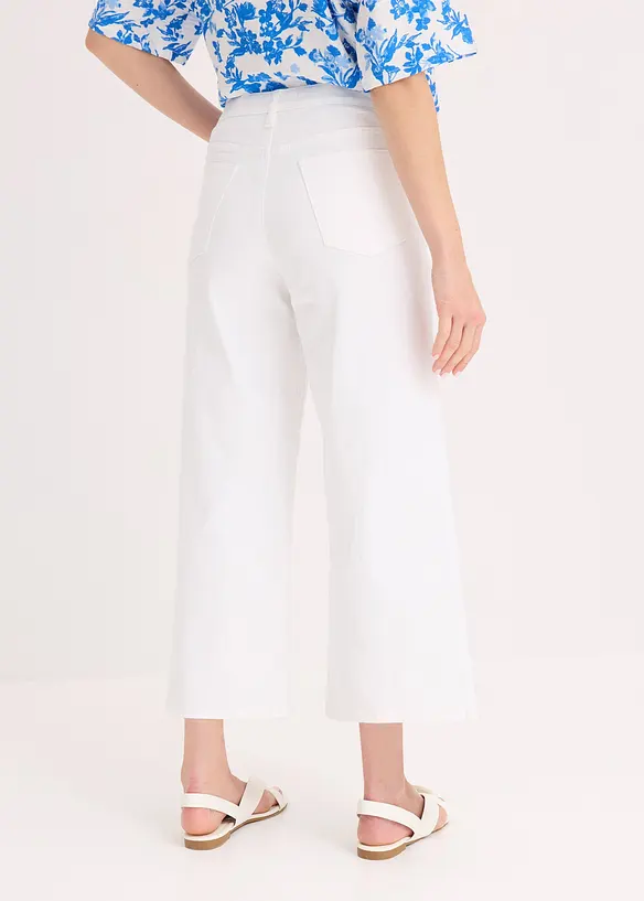 Kalhoty Culotte z elastické bavlněné směsi, bonprix