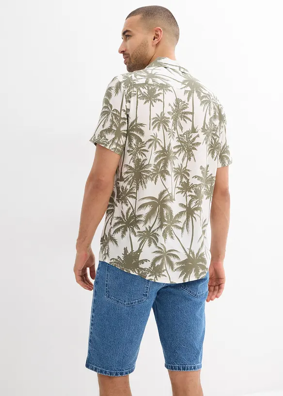 Košile s krátkým rukávem, Slim Fit, z viskózy, bonprix