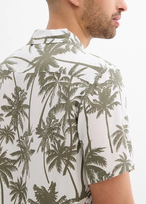 Košile s krátkým rukávem, Slim Fit, z viskózy, bonprix