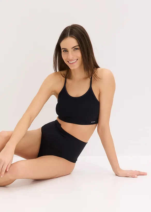 Beze&scaron;v&eacute; stahovac&iacute; kalhotky tanga, lehk&yacute; tvaruj&iacute;c&iacute; efekt (2 ks v balen&iacute;), bonprix