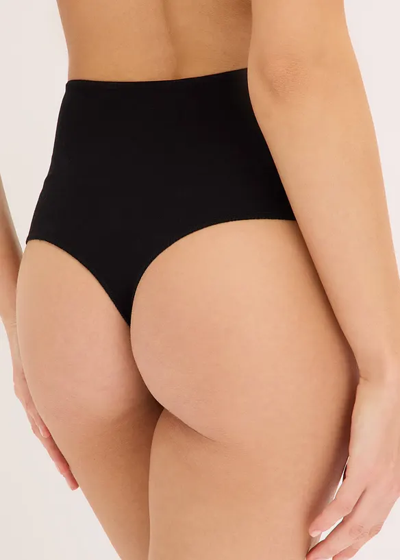 Tanga s vysokým pasem, s měkkou bavlnou (4 ks v balení), bonprix