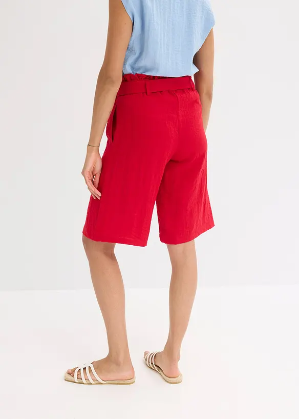 Bermudy bez zapínání, ze splývavé směsi s viskózou, bonprix