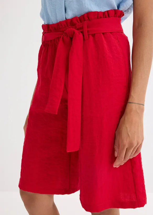 Bermudy bez zapínání, ze splývavé směsi s viskózou, bonprix