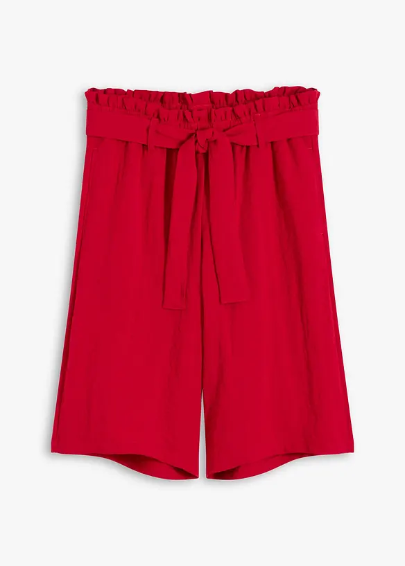 Bermudy bez zapínání, ze splývavé směsi s viskózou, bonprix