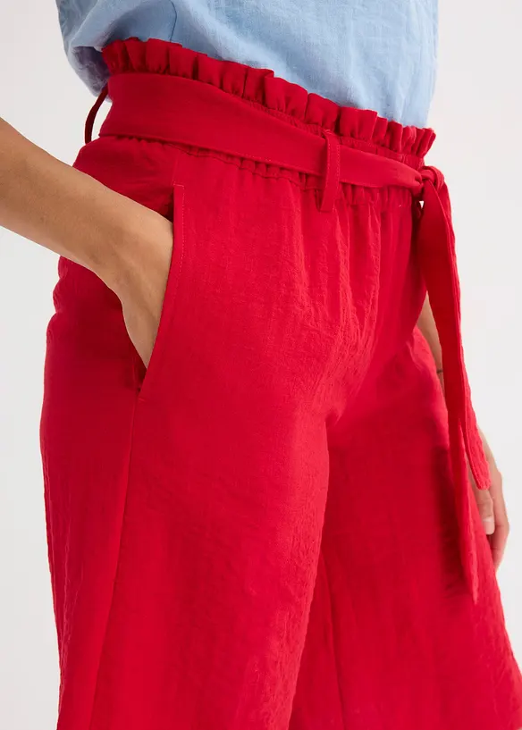 Bermudy bez zapínání, ze splývavé směsi s viskózou, bonprix